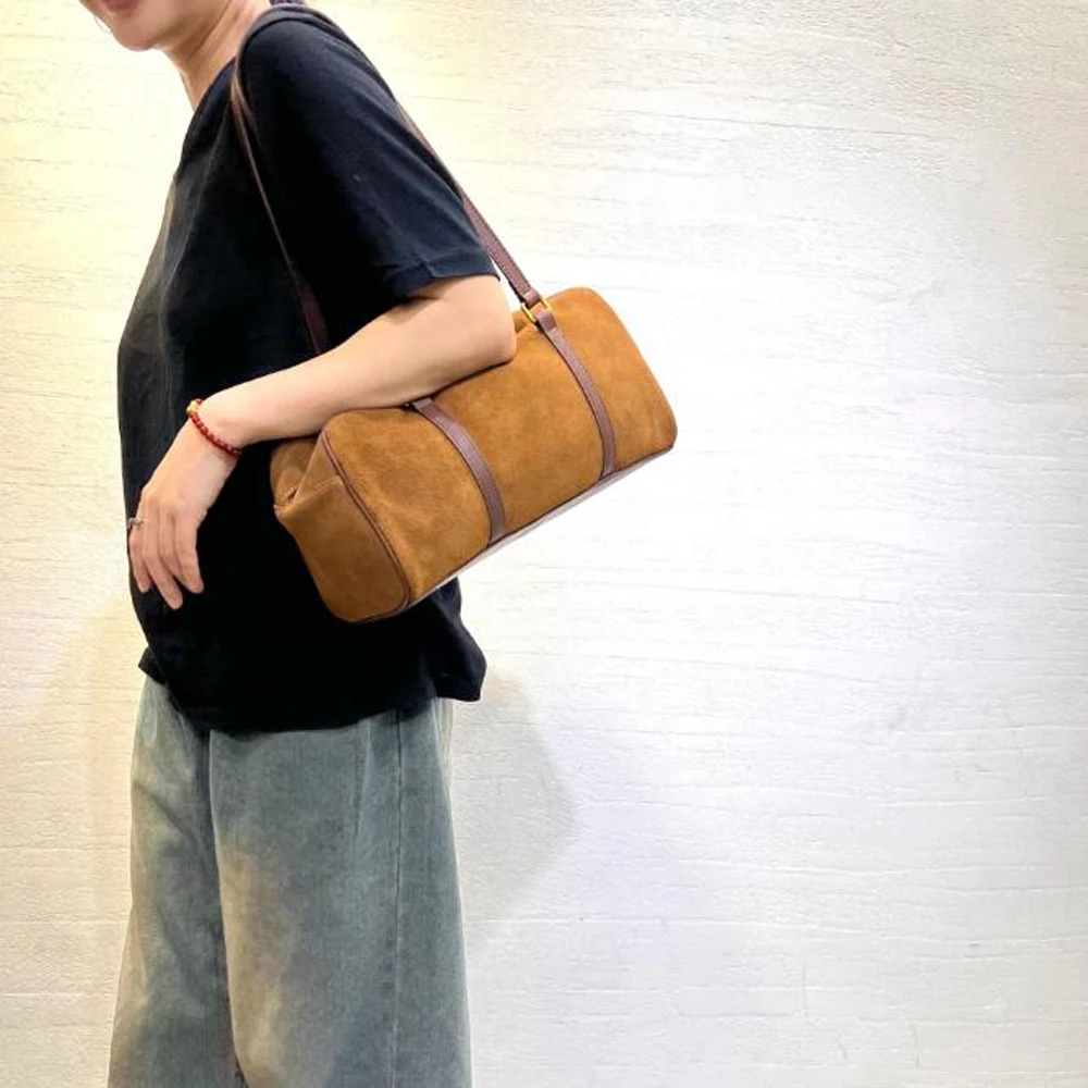 

Fashion Matte Suede Leather Shoulder Bags Cow Skin Velvet Square Handbag Women's Handbag New Design Female Shoulder Bag