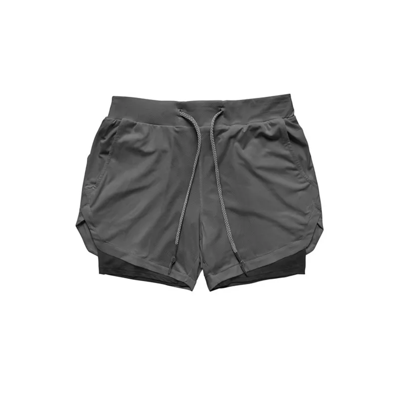 Pantalones cortos de camuflaje para hombre, 2 en 1, de doble cubierta, secado rápido, para gimnasio, Fitness, trotar, entrenamiento, 2022