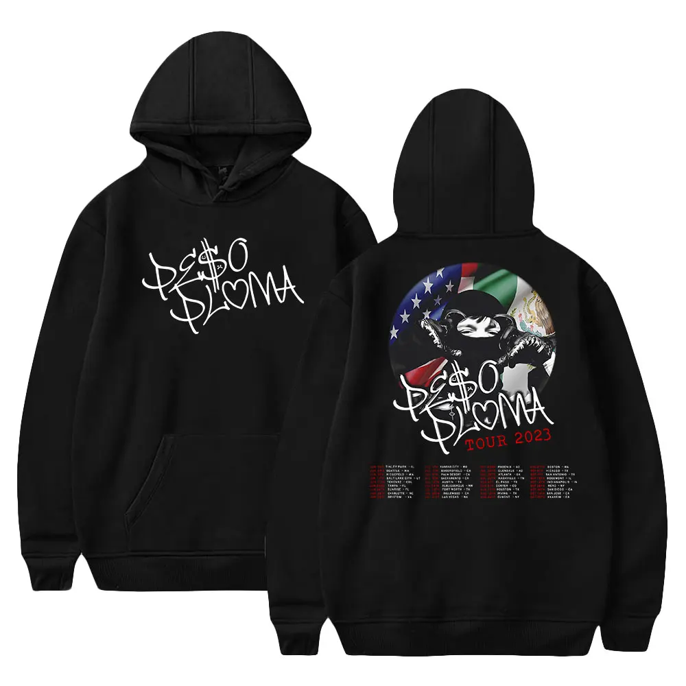 Peso Pluma Hoodies 2025 FlagTour Touring Rapper Merch Print Unisex HOODIE HipHop Style Casual Sweatshirts