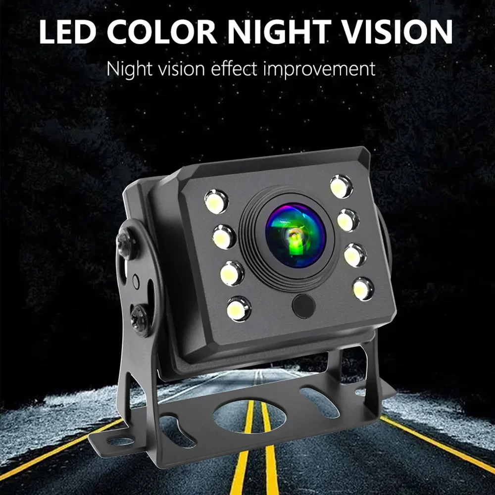 Truck Rear View Camera for Bus Paking Car 12-24V 8Led HD Night Vision Waterproof Bus Reversing Camera For Monitor