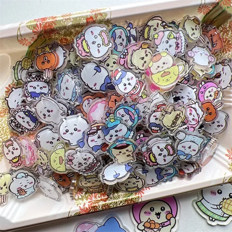 Cartoon Anime Peripheral Chiikawa Acrylic UV Printing Hachiware Usagi Momonga Double-layer Sheet Handmade DIY Cute Accessories