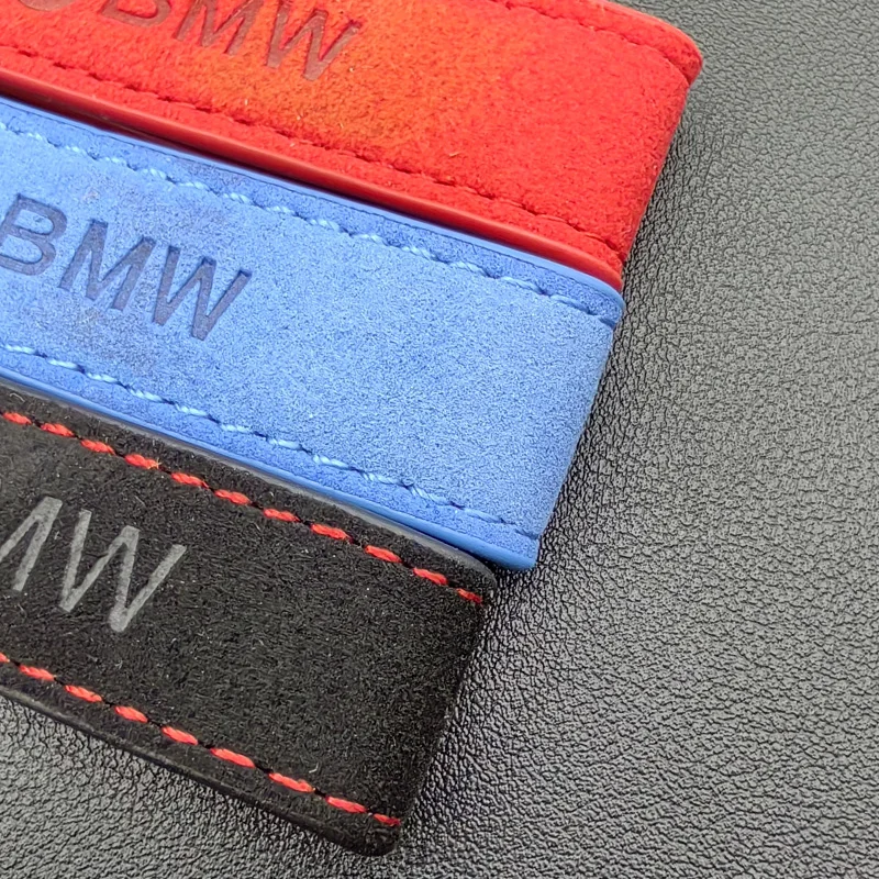 High Grade Suede Leather Keyring BMW Car Keychain For BMW E30 E39 E46 E36 E60 E90 E87 E91 E92 F10 F20 F30 F40 F15 F16 Accessorie