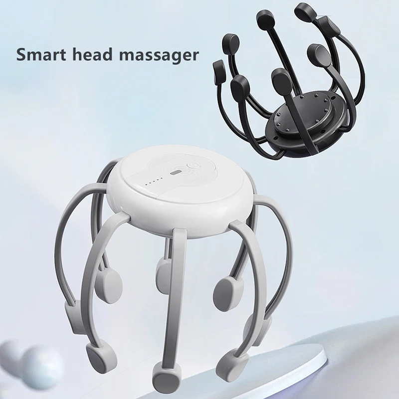 

Electric Octopus Claw Head Massager 4 Modes Vibration Scalp Massage Therapeutic Head Scratcher Relief Head Fatigue Improve Sleep