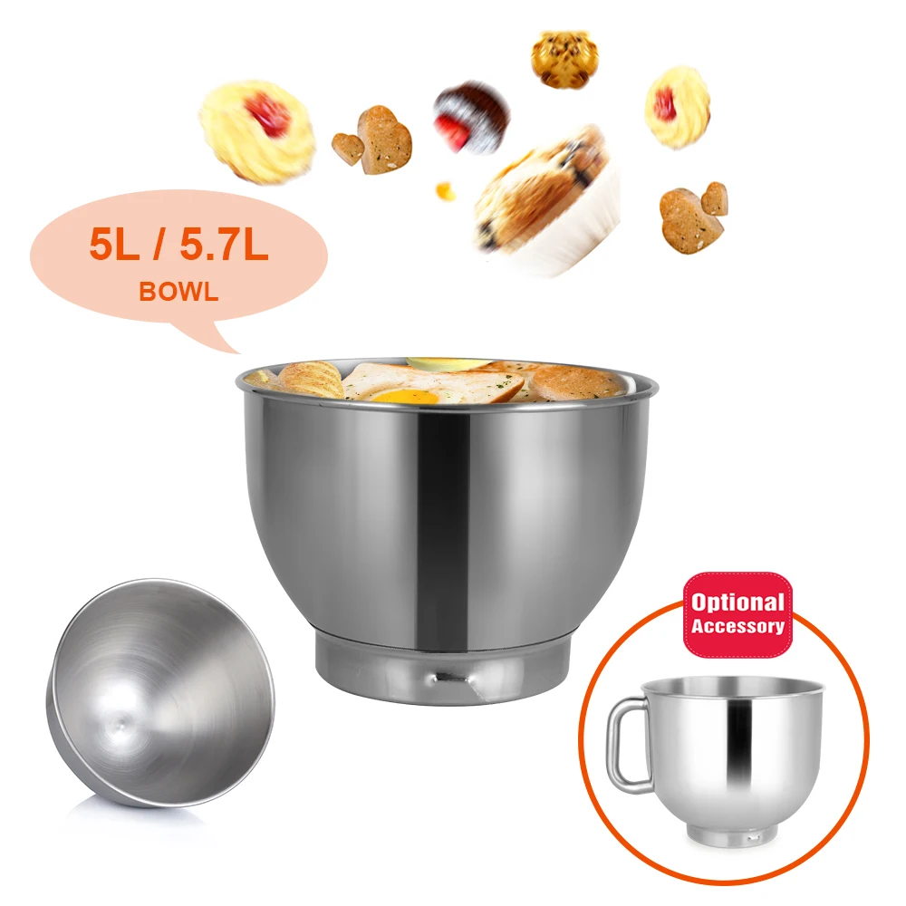 5-Liter 1400-watt household electric stand mixer with egg-beating dough hook