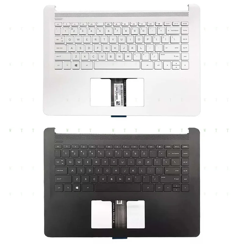 

WT For HP 14-BP TPN-Q189 Laptop Palmrest With US Keyboard White/ Black