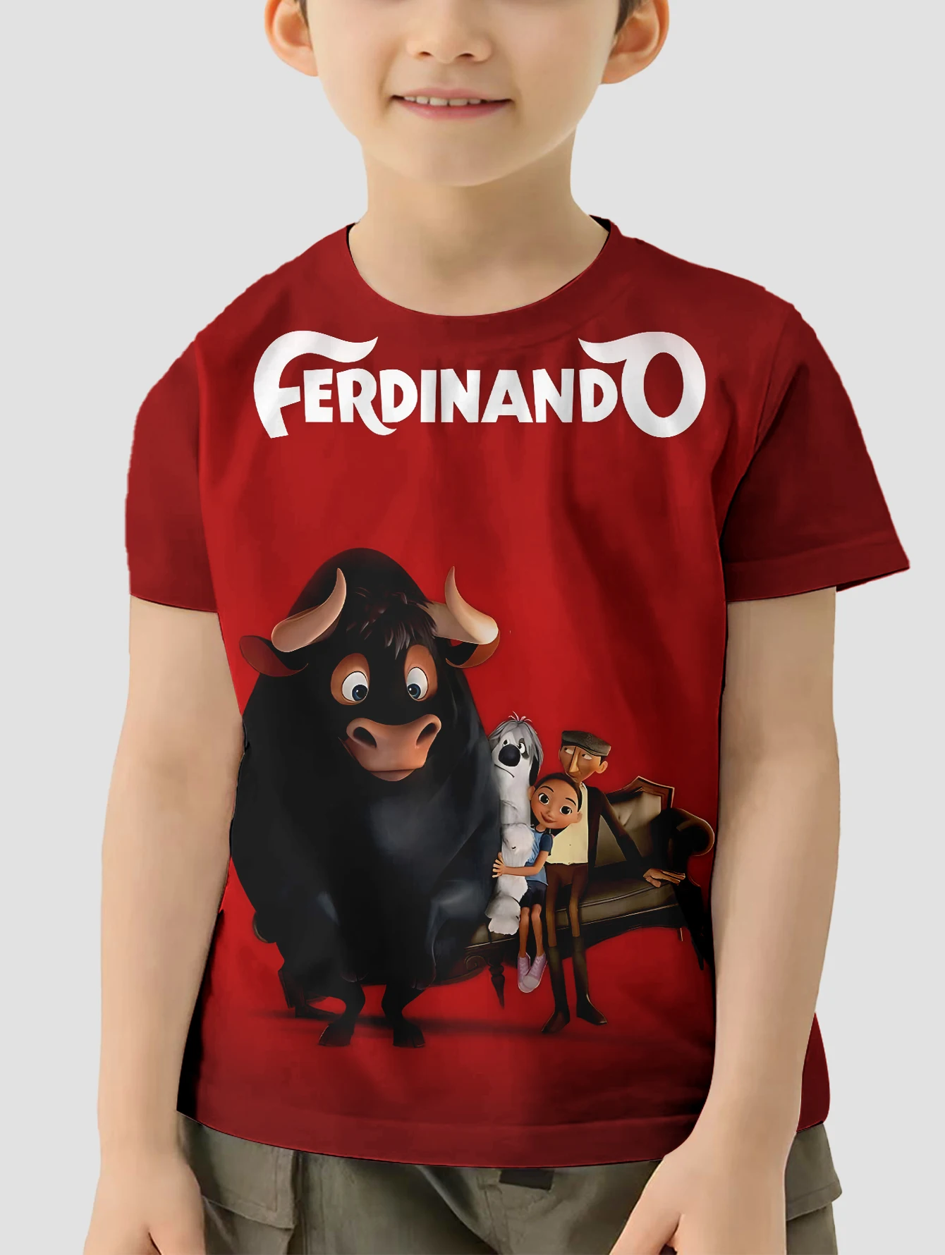 Ferdinands Cartoon 3D Print Baby Clothing 5 to 14 Years Male Outdoor Clothes for Children Boy Girl Child T-Shirt Top Shirts