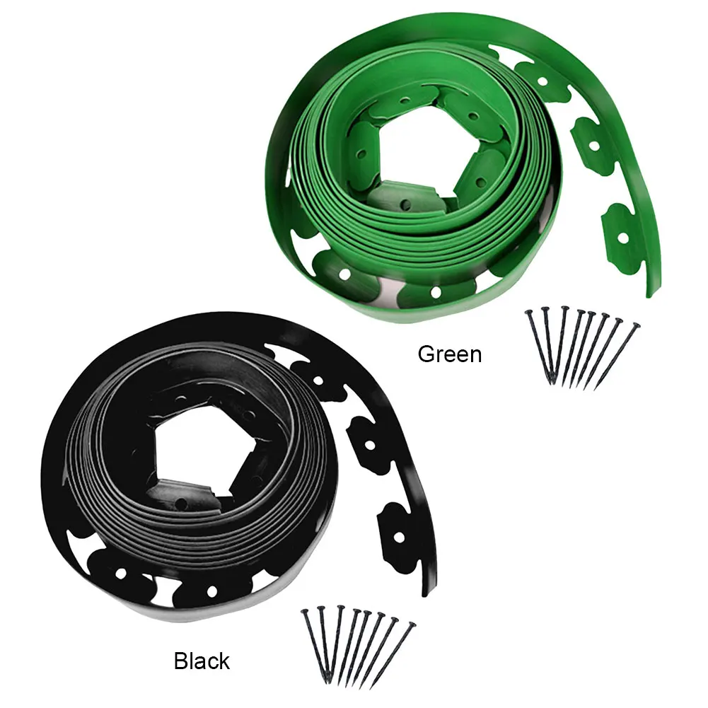 5M/10M Garden Edging with Spikes Landscape Edging No Dig Flexible Lawn Edging Kit for Yard Flower Bed