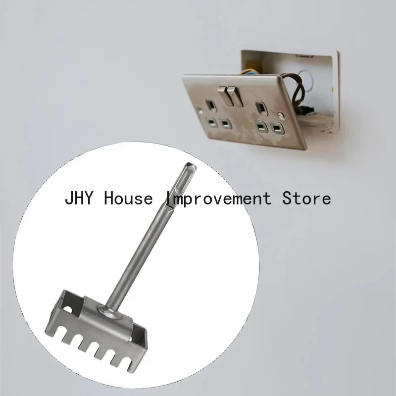 Square Slot Cutter Heavy Duty Socket Punch Fast Wall Square Hole Puncher Outlet Cutout Tool for Cement Wall Brick Concrete