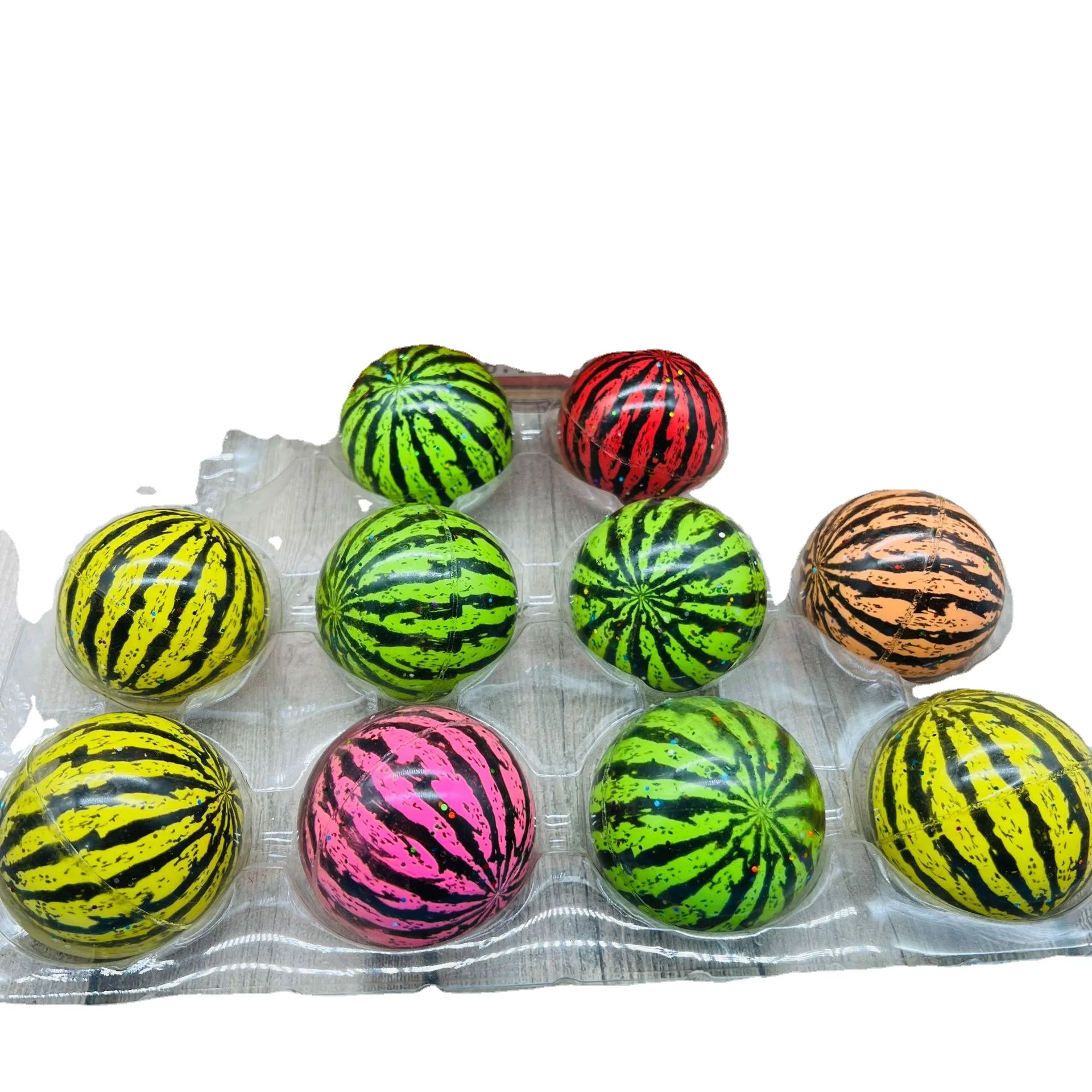 Novelty Funny Simulation Watermelon Bouncy Ball Creative Cute Watermelon Bouncy Ball Children's Outdoor Sports Toy Ball