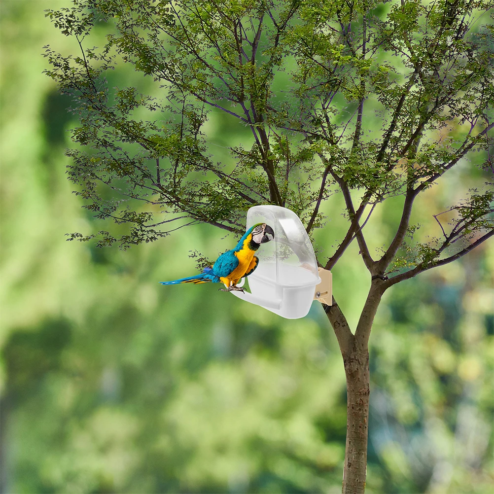 

2Pcs Bird Food Bowl Parrot Cage Feeder Durable Clean Practical Multifunctional Pet Accessories Bird Bowls for Cage