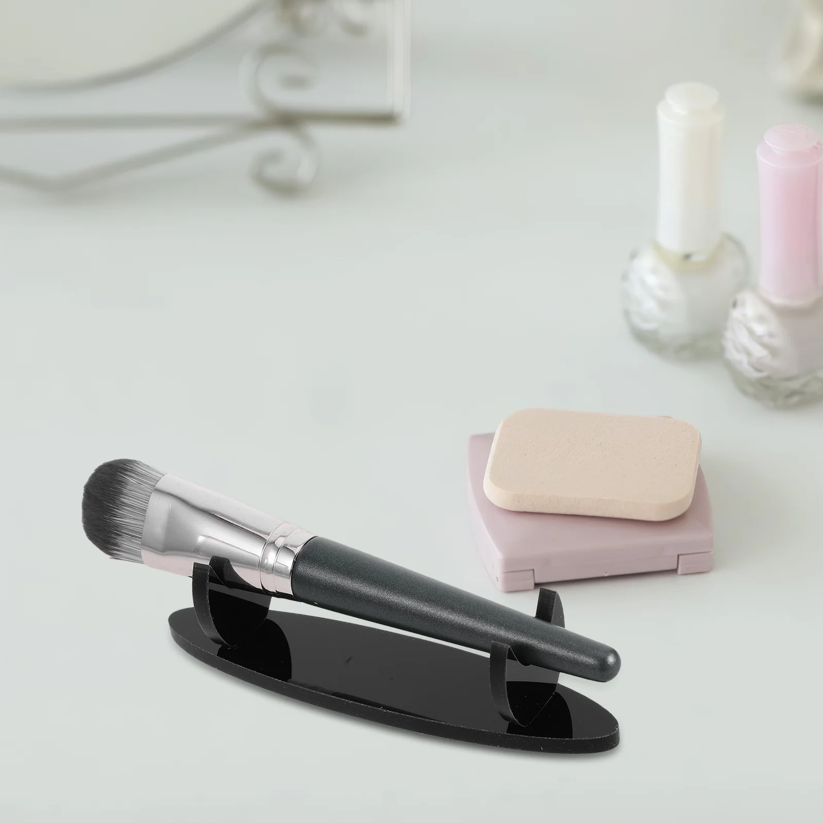 

4Pcs Acrylic Makeup Brush Holder Space Saving Pen Organizer Desktop Stationery Storage for Office Home Hairbrush Holder