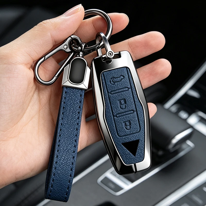 Car 2/3/4Buttons Metal Key Case Cover Holder Buckle For Mitsubishi Outlander 2021 2022 2023 2024 Key Protective Accessories