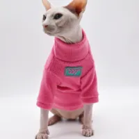 DUOMASUMI-Devon Sphynx Cat Clothes, Fashion Kitty, Soft and Comfort, Winter Hairless Cat Clothes