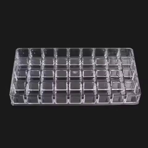 36 Grid Acrylic Tattoo Ink Holder Stand Permanent Tattooing Pigment Liquid Storage Lipstick Case Container Makeup Supplies