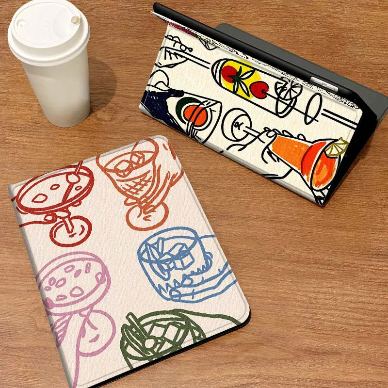 

Retro Handheld Glass Pattern For Samsung Galaxy Tab S6 S7 S8 S9 S10 S11 FE Plus Lite Tablet Case