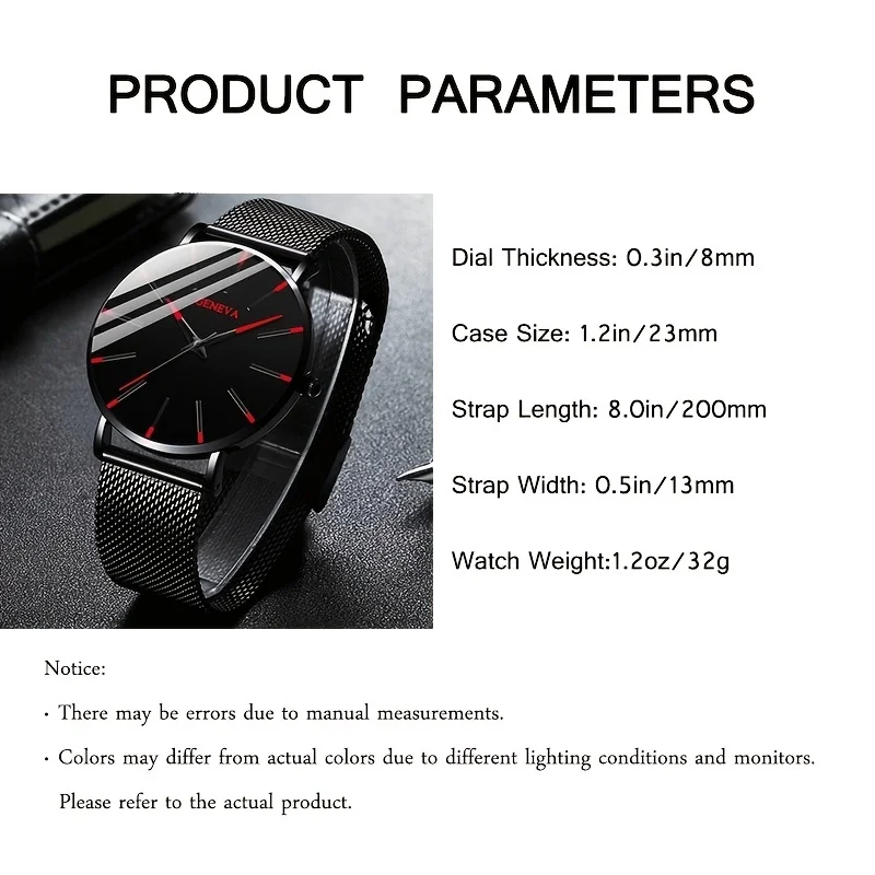 Men's Simple Round Waterproof Pointer Quartz Watch & 1pcs Bracelet, Ideal choice for Gifts
