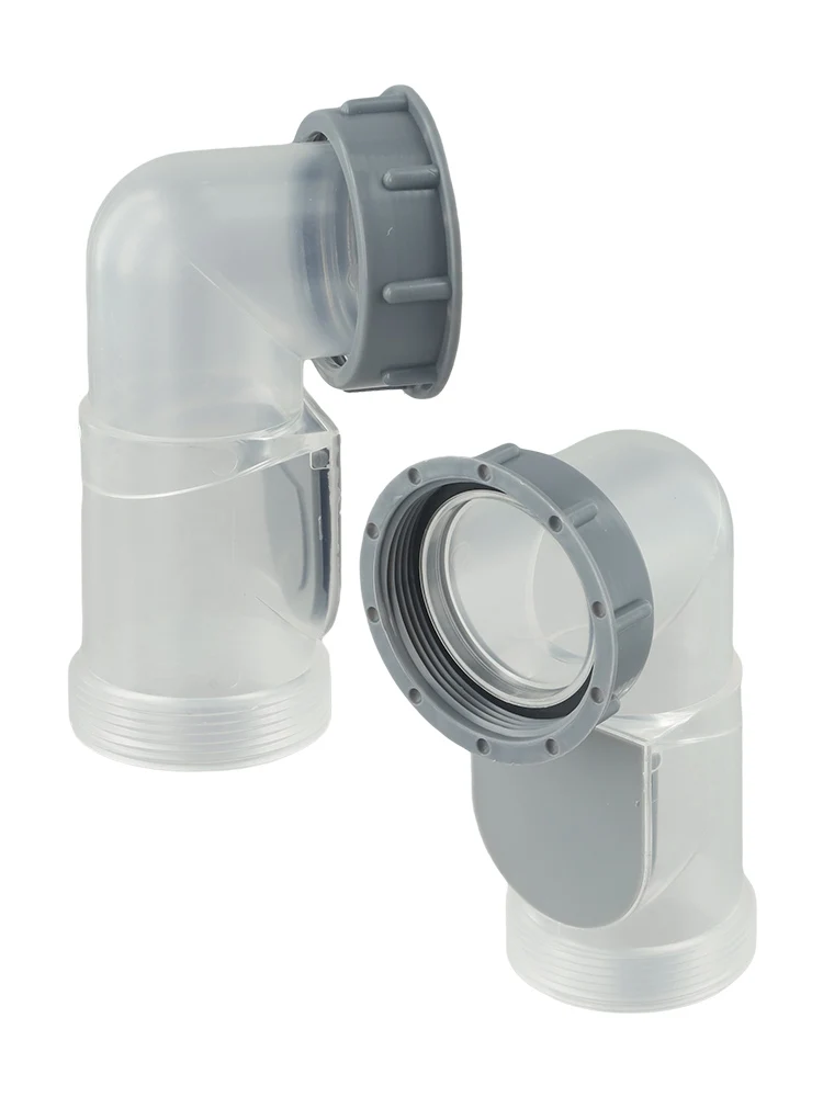 Indoor Plumbing Transparent Gray Bending Head Valve Bathroom Sink Valve Versatile Application Easy Installation