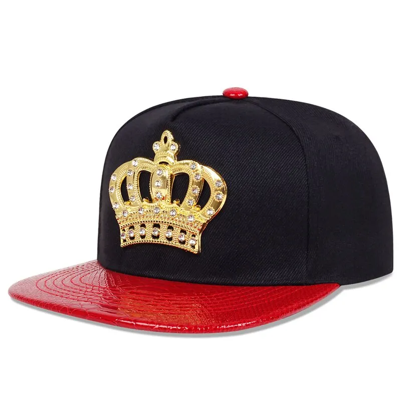 Unisex Crown Emblem Kapelusze hip-hopowe Outdoor Regulowane Czapki Baseball Kapelusz