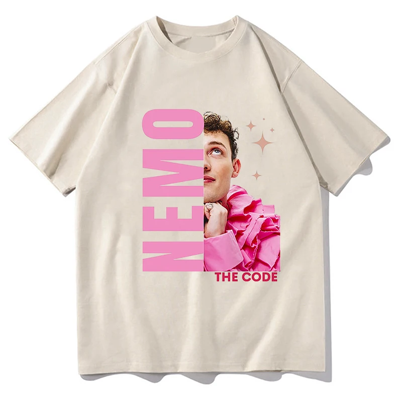 Nemo Eurovision trophy Winner Cartoon T Shirt Women Harajuku Aesthetic Graphic Fashion T-Shirt Unisex Cartoon Cotton Tee-shirts