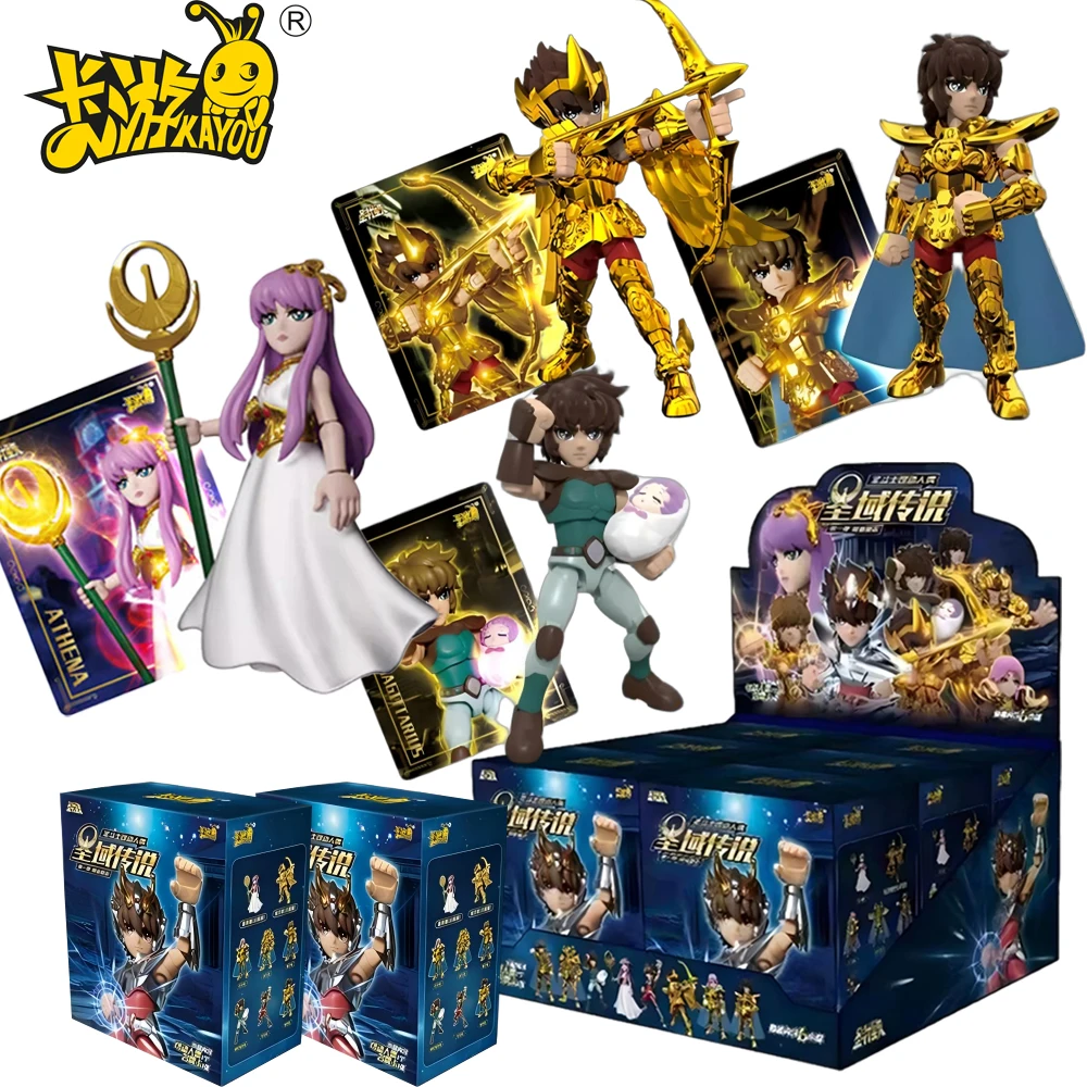 

Official KAYOU Saint Seiya Anime Peripheral Action Figure Blind Box Movable Block Toys Model Decorations for Fans Holiday Gifts