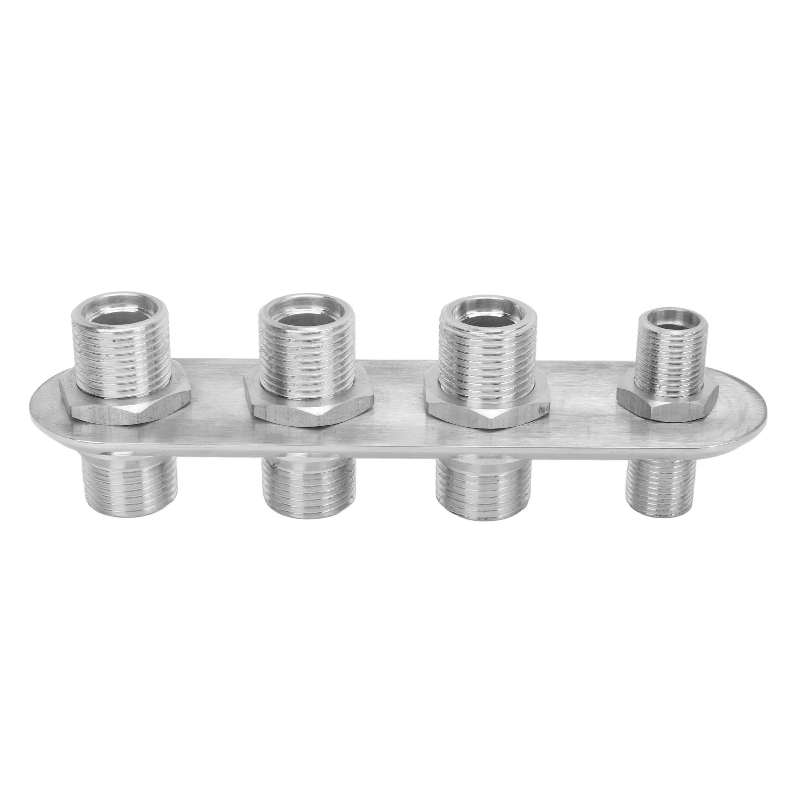 ac-bulkhead-181153-100-4-port-silver-aluminum-alloy-reliable-ac-bulkhead-hose-fitting-replacement-for-chevy-chevelle