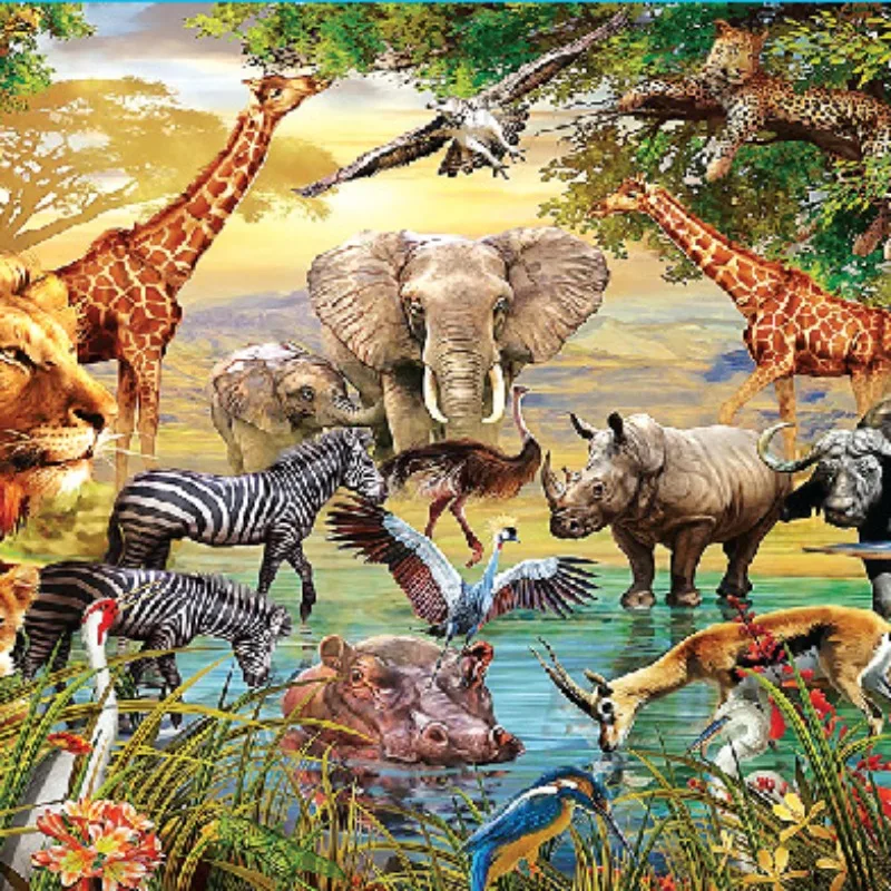 

1000 шт., Детский пазл-животное, 75 х50 см