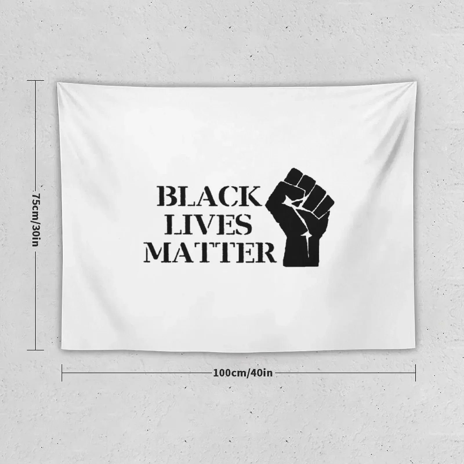 Black Lives Matter - Raised Clenched Fist Tapestry Decor Home Wall Decor Hanging Tapestry