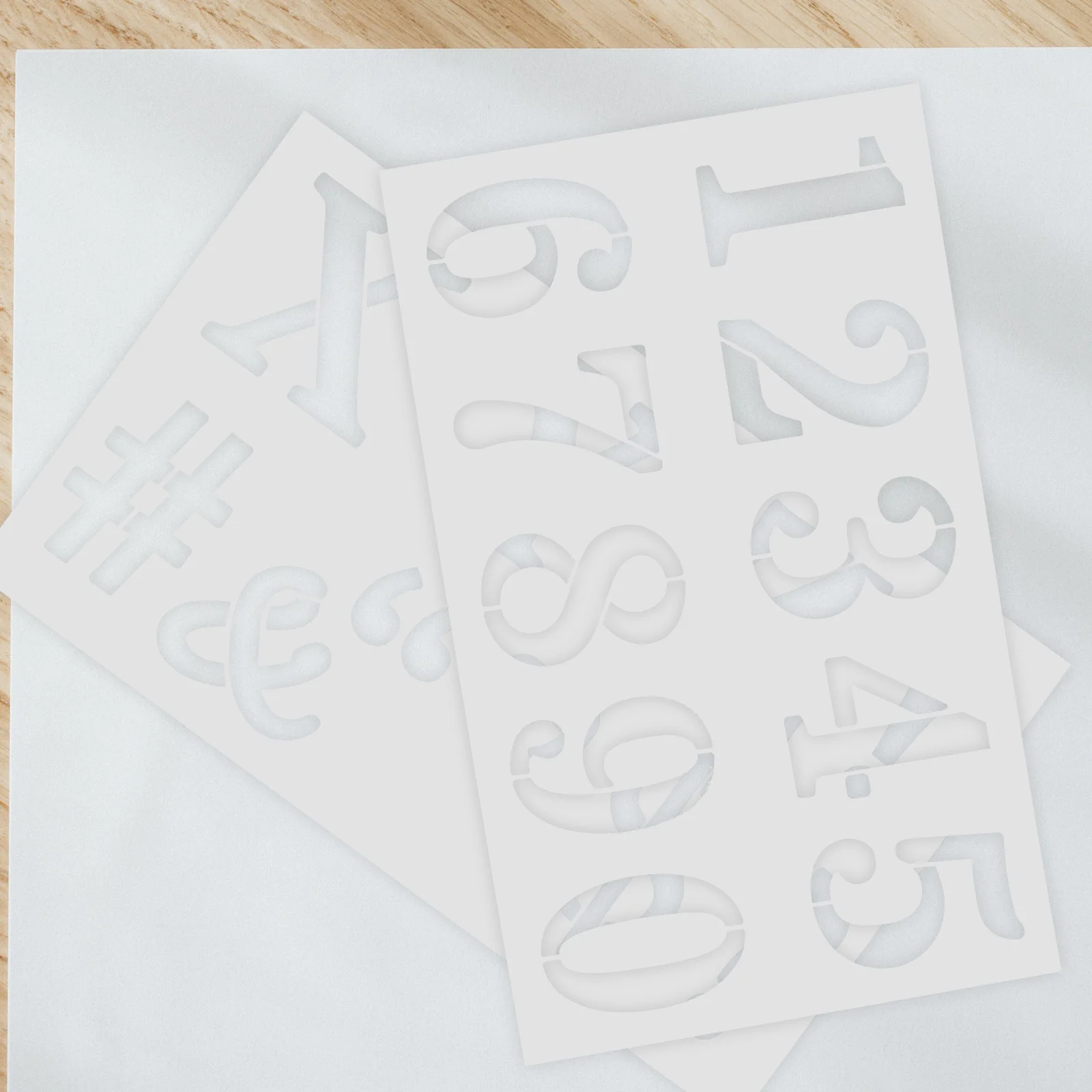 

1Set Letter Stencil Reusable Plastic Alphabet Stencils for Wood Painting Crafts Home Decor American Flag DIY Large Pattern Wall