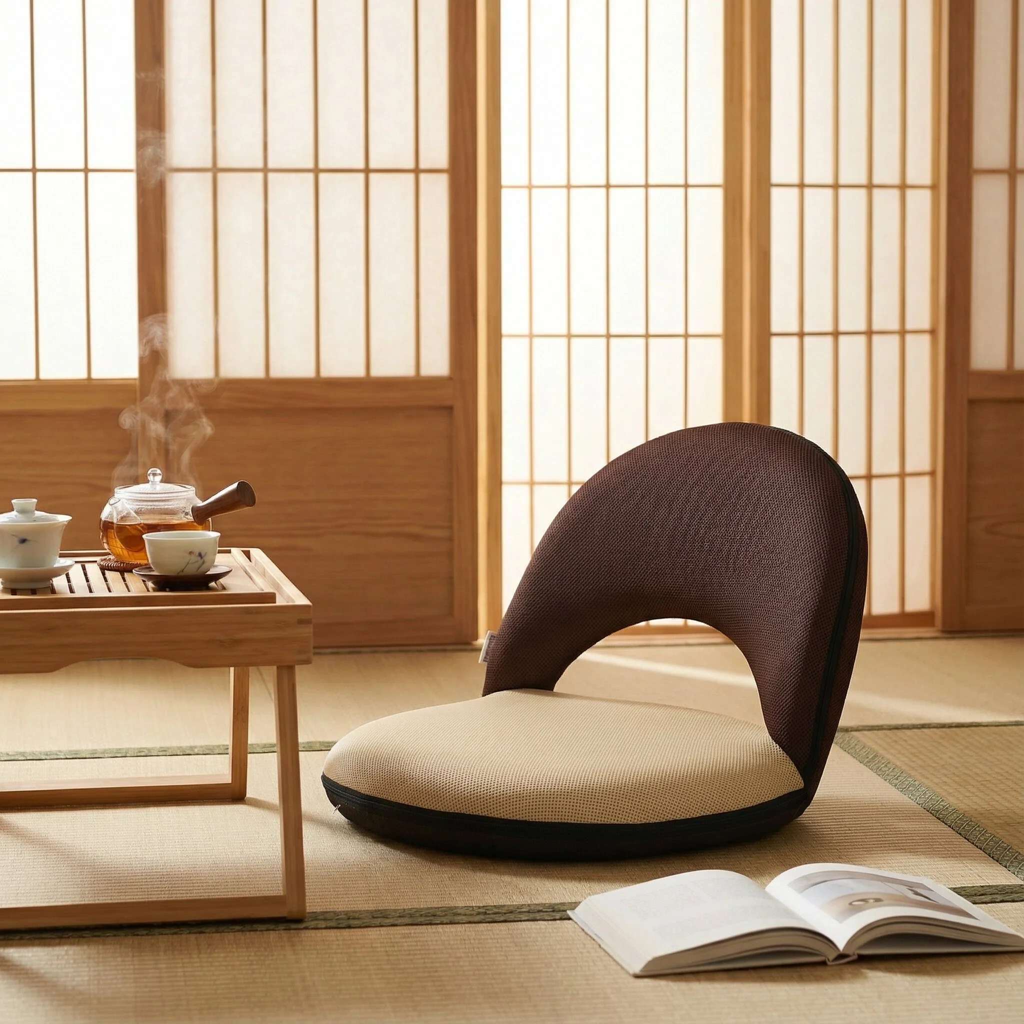 

Floor Chair 14-Position Adjustable Floor Seating for Kids Adults with Back Support Folding Floor Seat Cushioned Recliner