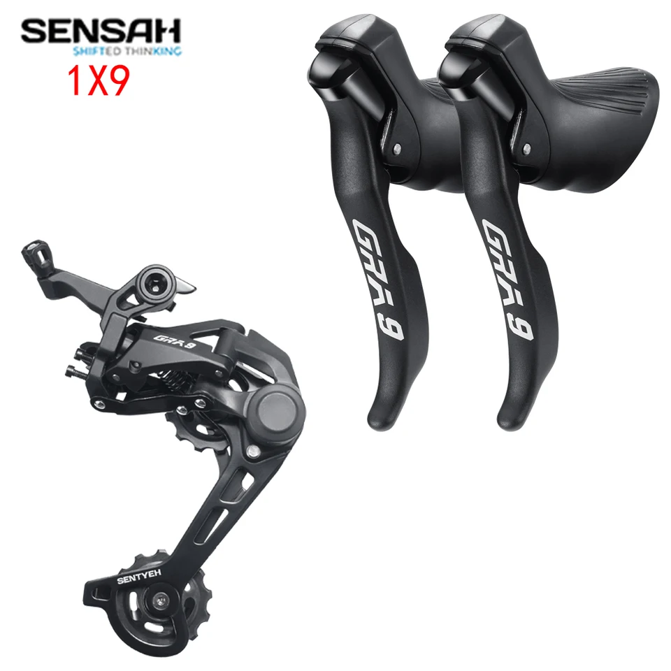 ロードバイクシフターセット,SENSAH-GRAギア,1x9ギア,rギア,リア