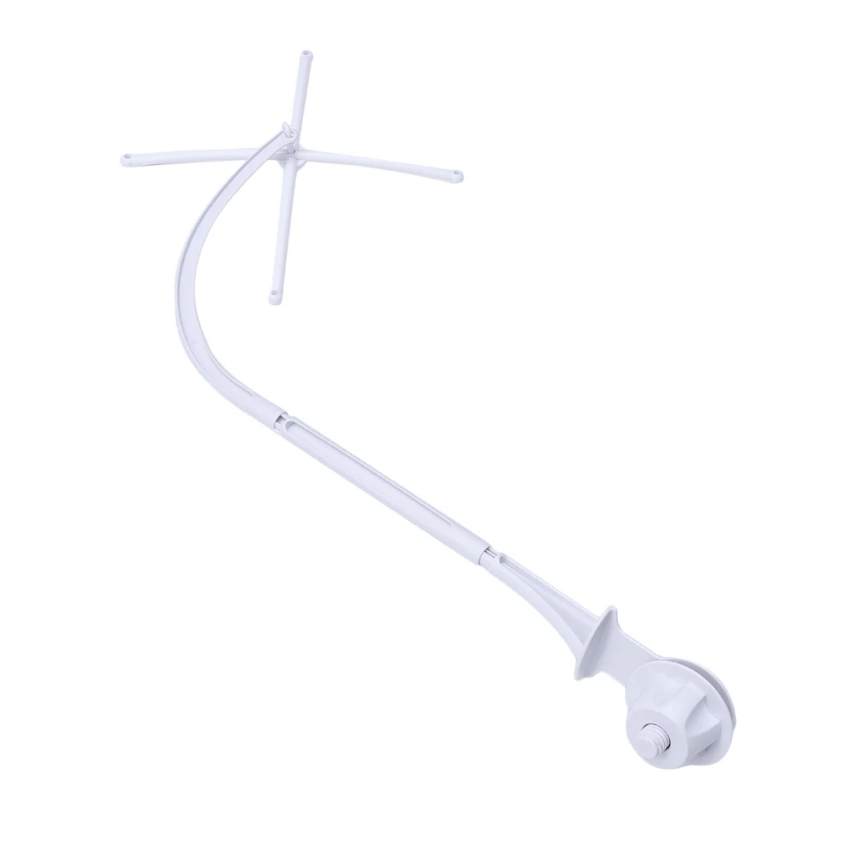 

360 Degree Rotatable Baby Crib Mobile Bed Bell Holder Arm Bracket Replacement 66Cm White Sturdy Abs Universal Fit For Crib