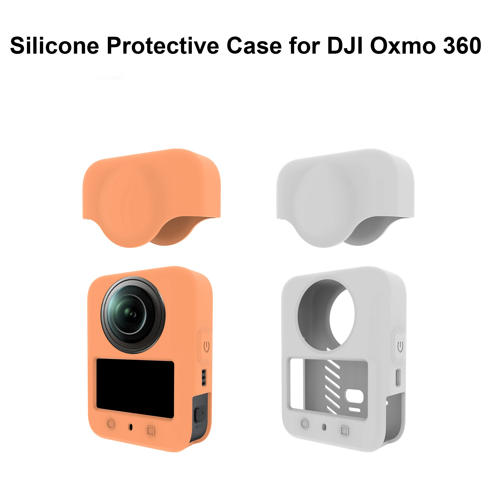 

Silicone Sleeve Case + Lens Cover for DJI Osmo 360 Battery Side Open Soft All-Round Protective Camera Accessories