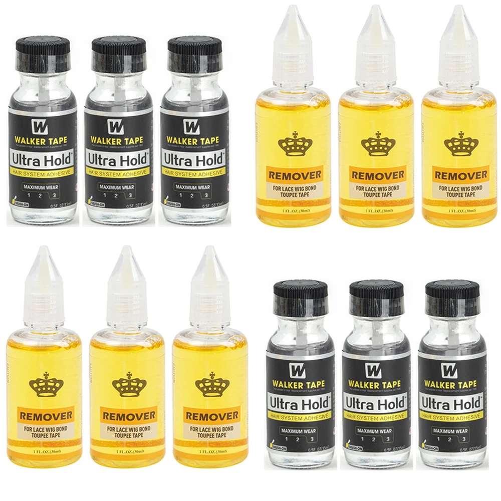 0.5oz/15ml Strong Hold Lace Wig Glue Waterproof Transparent Lace Adhesive for Hair Replacement Brush-on Glue