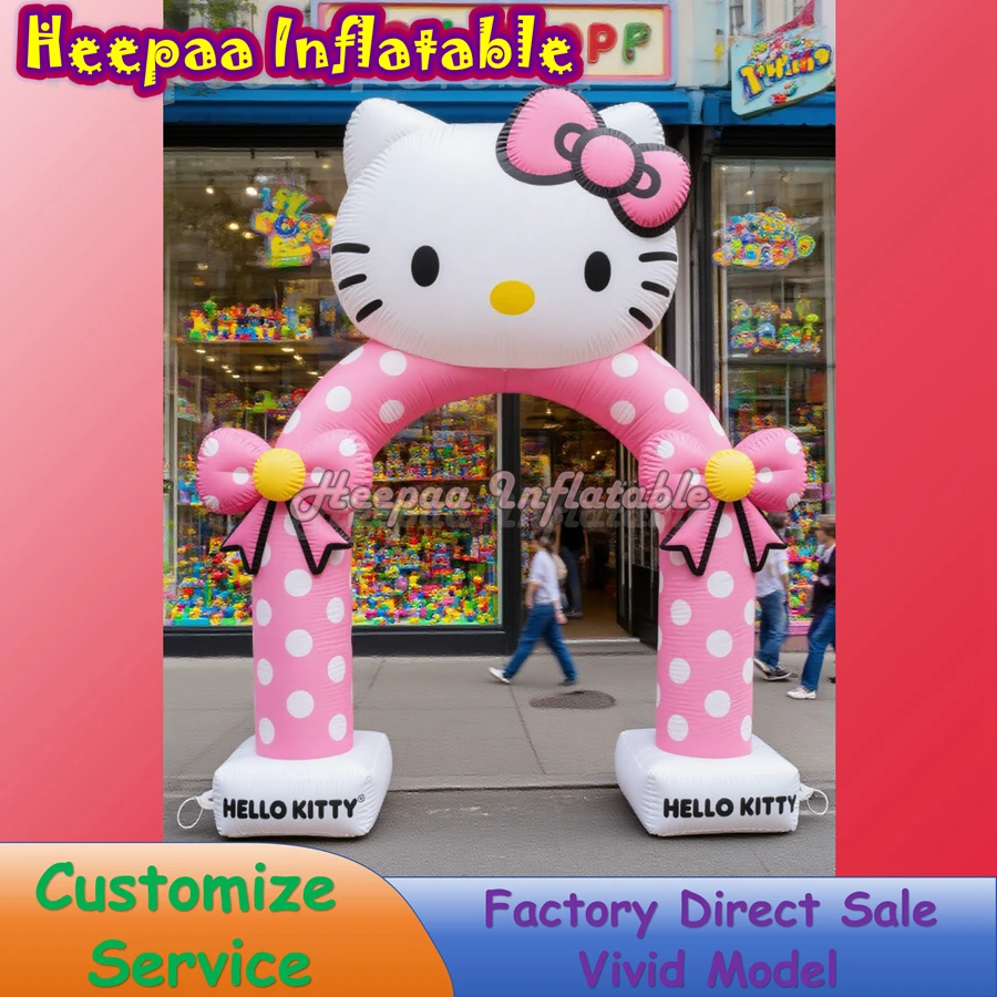 

Hello Kitty мультяшная надувная арка для ворот в помещении и на открытом воздухе, реклама, надувная арка для дня рождения, декора вечеринки