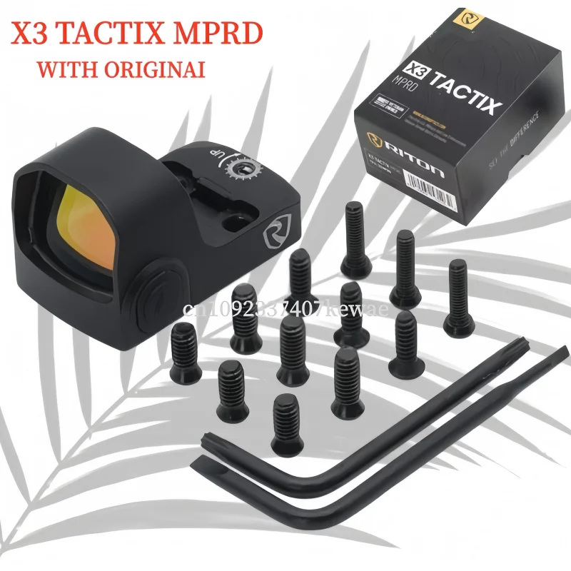 

RITON Optics 3 TACTIX MPRD Ultra-Compact Red Dot Sight 3 MOA RMSC Footprint for Pistol Handgun G43X/G48X/Hellcat/P365XL