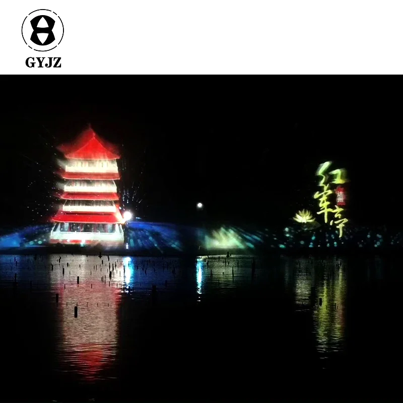 Customized Size Movie Screen Water Wall Projection Large Outdoor Fountain Projector Water Curtain Movie