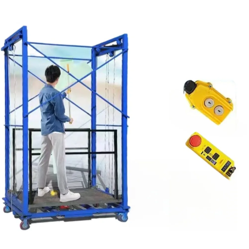 Electric Scaffolding Lift Foldable Mobile Remote Control Lifting Platform for use in Factories and other Construction Sites