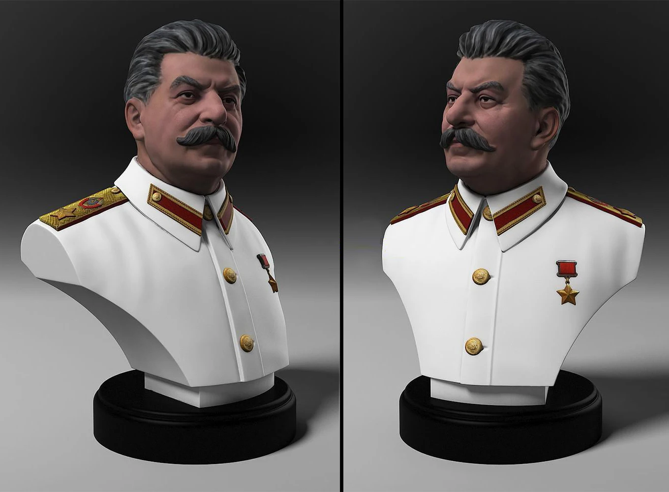 

50mm Resin Model Kits Stalin Bust Figure Sculpture Unpainted No color RW-080-B