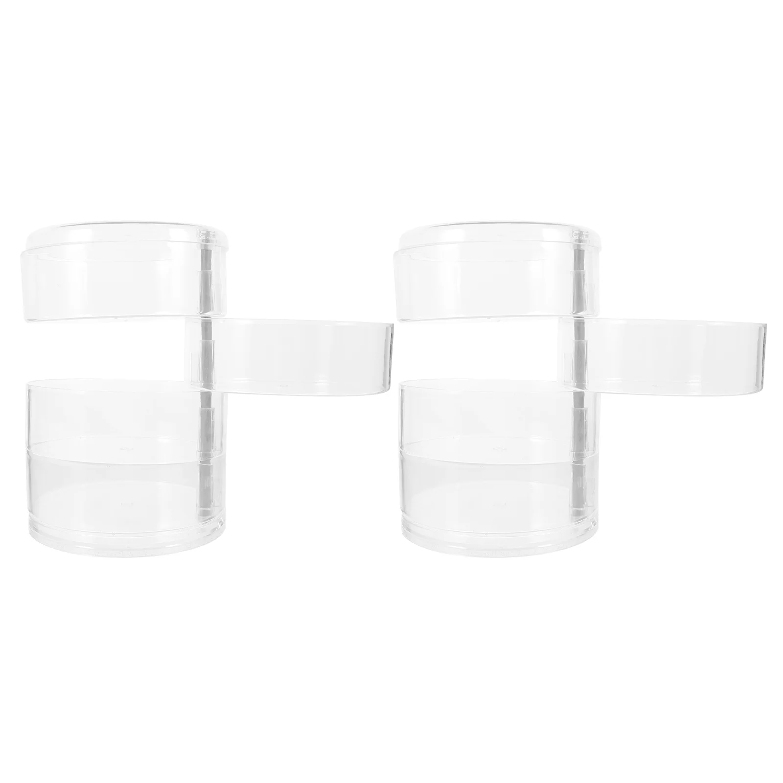 

2 шт. вращающиеся коробки-органайзеры для кабеля, многослойный пластиковый ящик для хранения шнура, органайзер для наушников, ювелирных изделий, чехол для хранения шнура