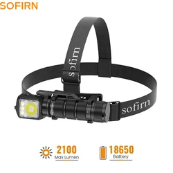 SOFIRN HS42 2100lm 6000K Wiele źródłów światła 3000mah Latarka czołowa SST40 LED Czerwone światło Latarka USB C Możliwość ładowania z magnesem