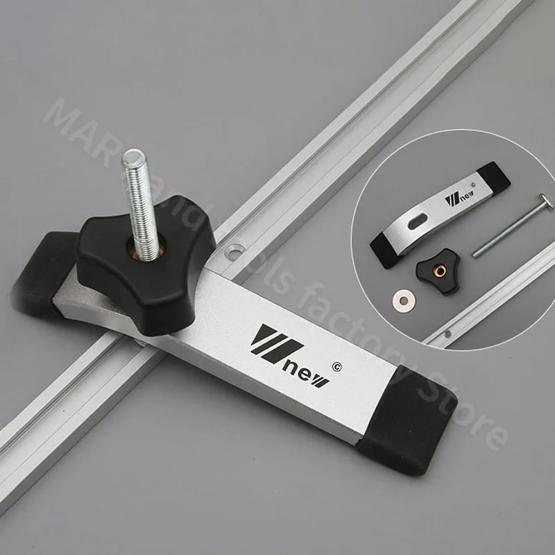 Woodworking Fixture Set T-track T-slot Miter Track Jig 0.3M-1.22M T Track Slider M8 T Screw M8 Nut Saw Table Hold Down Clamp