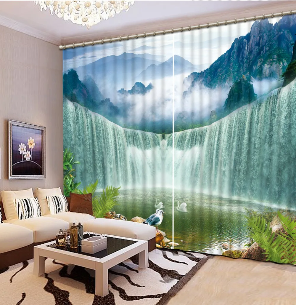 country bedroom curtains large waterfall custom curtain 3d curtains for living room