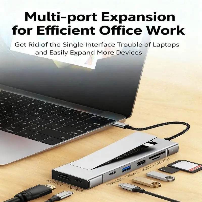 652F Fast Speed 10Gbps M.2 Expander Hubs Including Multiple Interfaces for Fast File Sharing