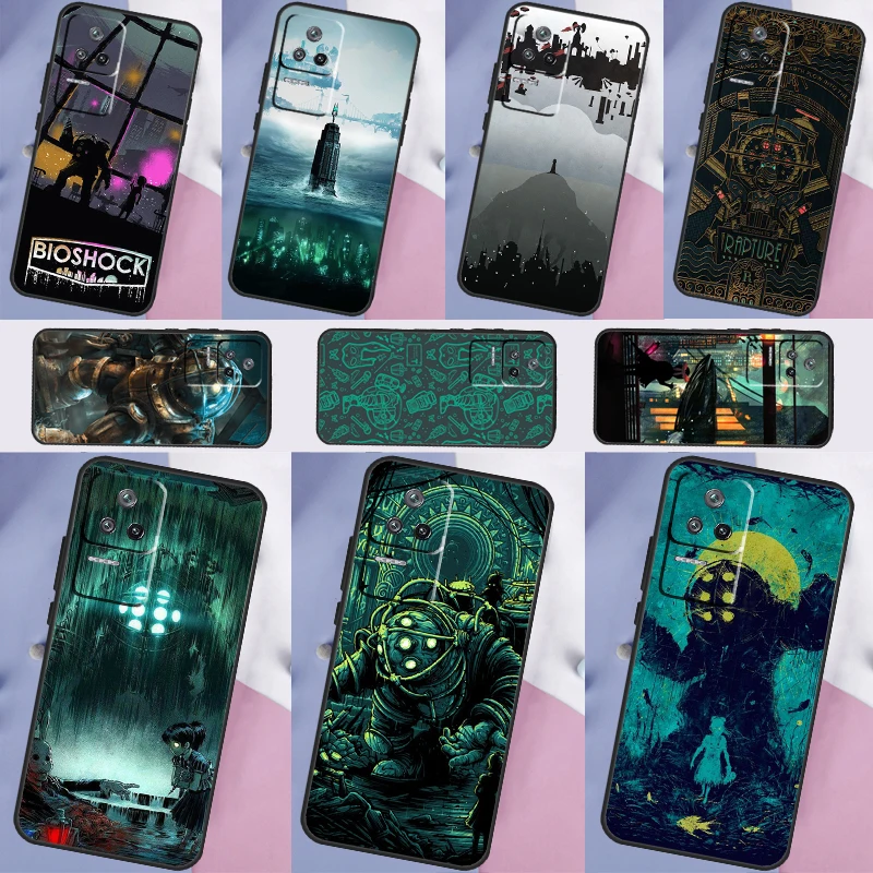 Game BioShock Case For Xiaomi 13 12 Lite 11T 12T Pro 12X POCO X3 X5 F5 Pro F4 X4 GT M5s C40 F3 Back Cover