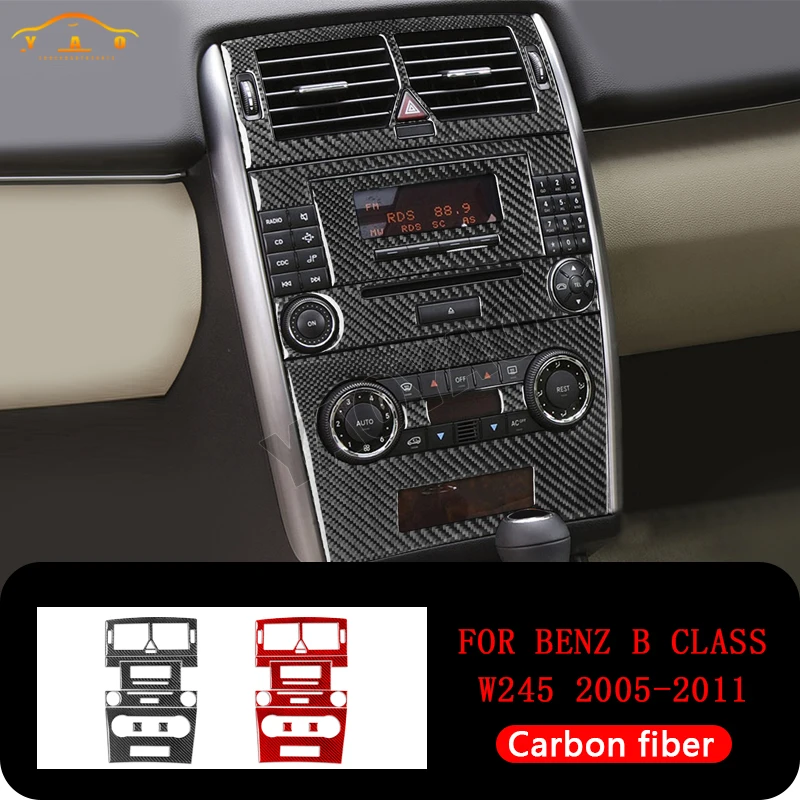 

Carbon Fiber For Mercedes Benz B-Class W245 2005-2011 Car Air Conditioning AC Control Panel Cover Trim Sticker