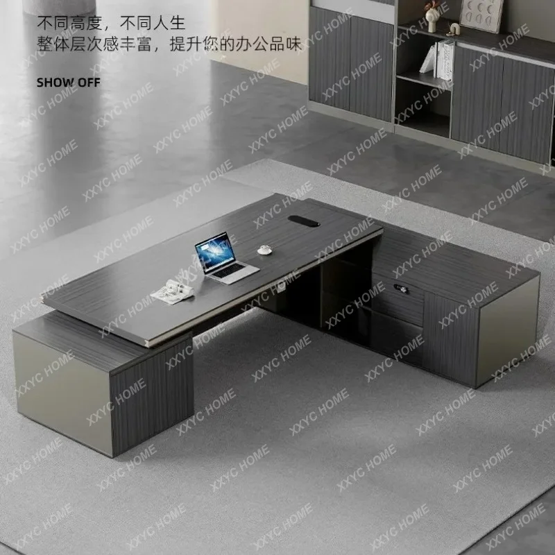 XX Luxury Modern Asthetic Office Desks Storage Chair L Shaped Executive Standing Computer Desks Study Laptop