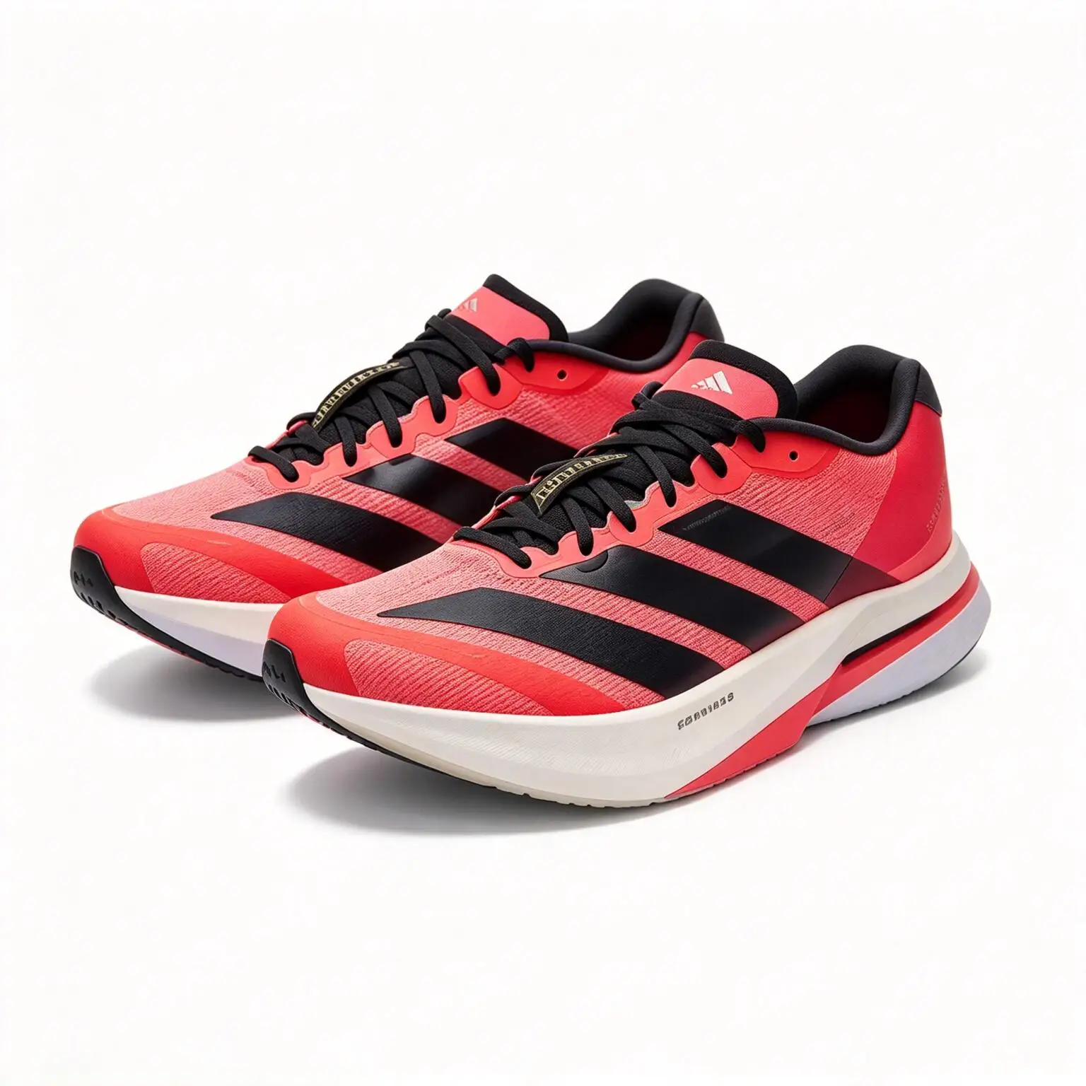 Adidas ADIZERO BOSTON 13 M KI3150 Fluorescent Red Black Fiberglass Column LIGHTSTRIKE PRO Midsole Sport Sneakers Free returns