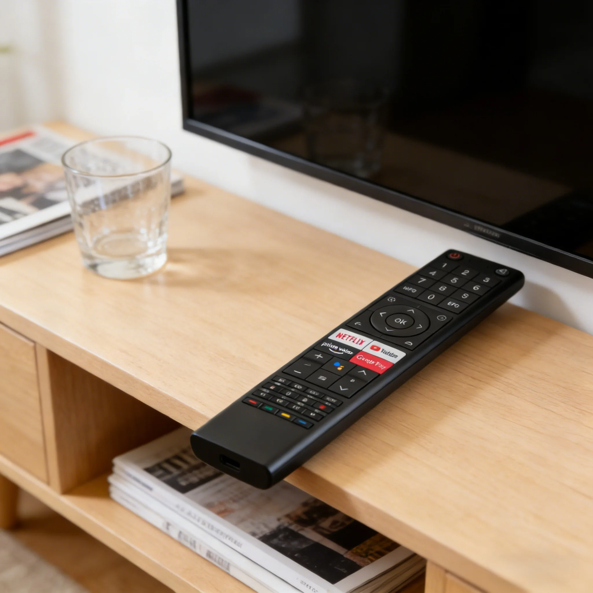 

Voice Replacement Remote GCBLTV02ADBBT Fit for CHANGHONG CHIQ SABA TV ODL24771 Controller