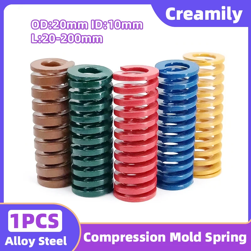 Creamily Loading Die Mold Spring 20 x 10 x L Spiral Stamping Compression Mould Springs OD=20mm ID=10mm Length=20-200mm