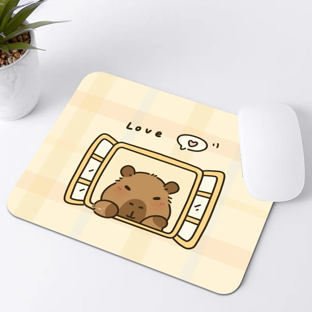 CUTE Capybara Mousepad Small Office Computer Desk Mat Table Keyboard Big Mouse Pad Laptop Cushion Non-slip Deskpad Home Decor